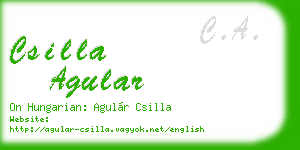 csilla agular business card