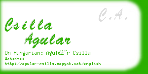 csilla agular business card